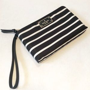 Kate Spade Nylon Striped Wristlet